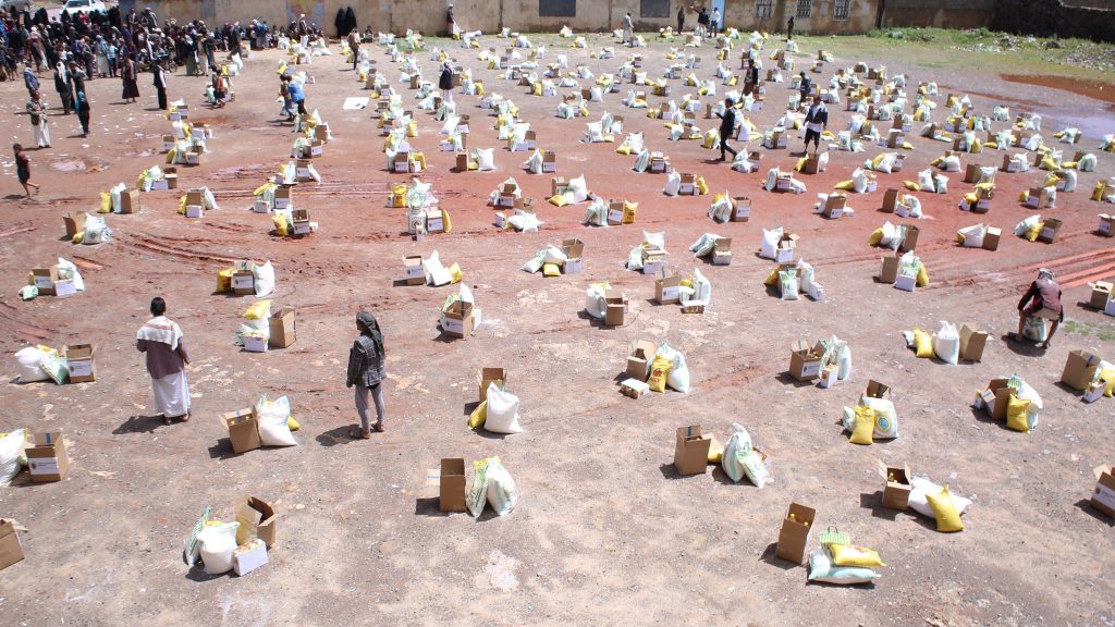 distribution of 500 pack food in Sana'a Governorate 27Jule, 2020 On Monday, 27Jule , 2020,